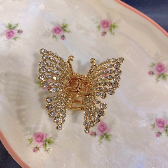 🦋 Butterfly Hair clip/Claw with Bling! New! - Picture 6 of 8